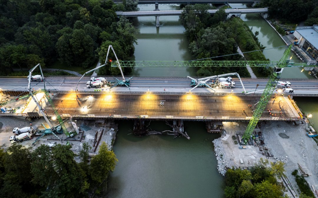 BAUFORTSCHRITT HERZOG-HEINRICH-BRÜCKE MÜNCHEN